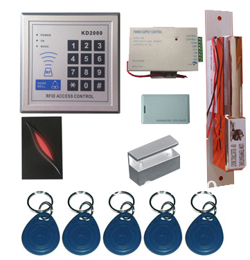 Фотография New Upgrade 3,000 Users Complete Standalone RFID Door Access Control System Kit with Bolt Lock