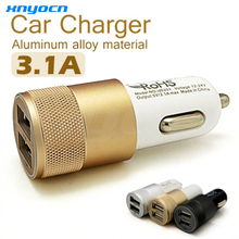 Black/Gold/Silver 2.1A+1A Dual 2 Port USB Car Charger Charging For iPhone 5 / 6 /For Samsung Galaxy Note 3-berna