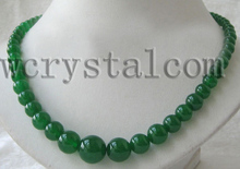 Graduated Round Jade Black Onyx Stone Beads Smooth Necklace 6 14mm Fashion Jewlery For Women