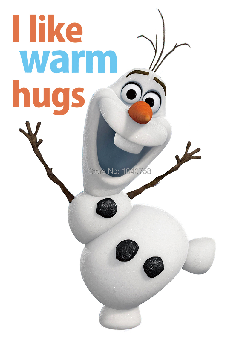 Large PVC Removable Olaf the Snow Man Wall Decals Stickers Home Decoration For Kids Room