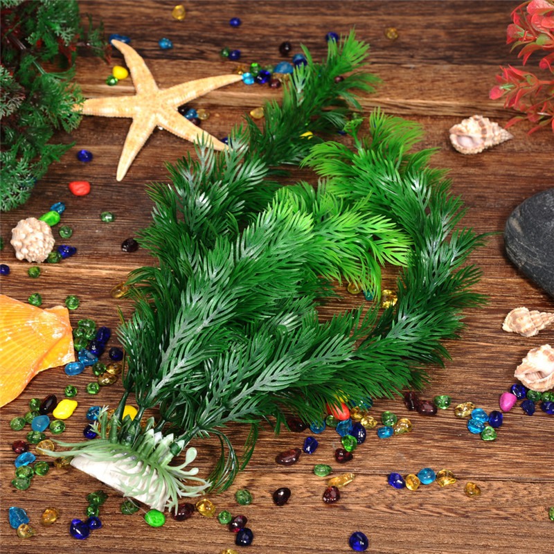 Newest Aquarium Decorations Artificial Green Grass Underwater