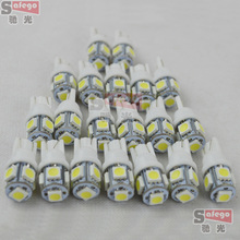 20pcs T10 5050 5SMD LED t10 194 168 W5W Car Side Wedge Tail Light Lamp Bulb white yellow red blue green pink