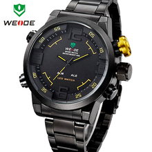 WEIDE Analog Digital LED Date Day Alarm Men s Watch Outdoor Sports Watches Quartz Full Steel
