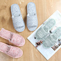 Japan and South Korea style Women and men lovers household indoor cotton line slippers