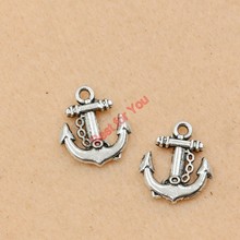 Anchor Charm Mixed Tibetan Silver Tone Rudder Fashion Pendants Jewelry Diy Jewelry Making 10pcs c016