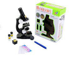 Microscopio Kit con espejo reflector y lámpara química de laboratorio estudiante niños ciencias de la educación juguete