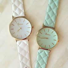 Free shipping 2016 New Fashion Women Dress Watch vintage Leather Lake Blue Watches refined Bracelet wristwatch casual W047