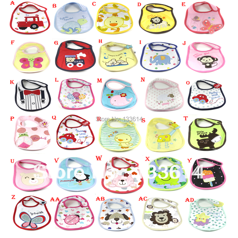 Free Shipping Baby Towel Saliva Waterproof New Kids Cartoon Pattern 3 Layer Toddler Lunch Bibs Drop