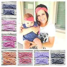 New 1 Set Mom and Me Matching Turban Headband For Hair Accessories Fashion Stripe Headband Mommy and Baby Topknot Headband Set