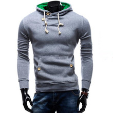 2016 Hoodies Men Sudaderas Hombre Hip Hop Mens Brand Double Pocket Long Sleeve Hoodie Sweatshirt Sport Suit Slim Fit Men Hoody
