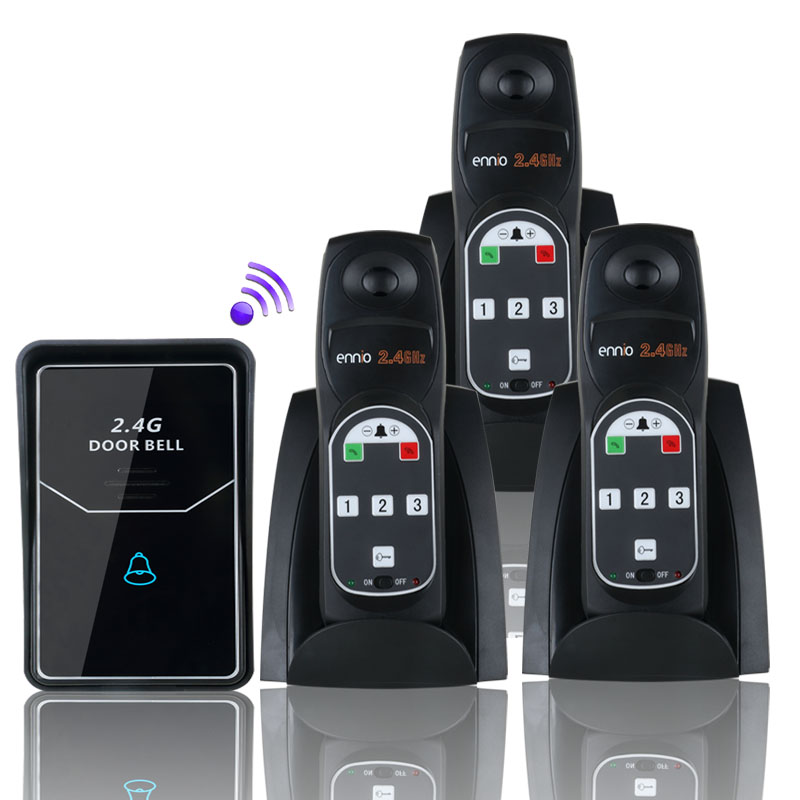 Wholesale High Quality 2.4G Digital Wireless Intercom System Door Bell wireless remote unlock 3 Indoor D18