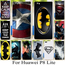 Бэтмен супермен кожи шаблон оболочки чехол для Huawei Ascend P8 Lite 5 » капитан американской твердый переплет телефон чехол
