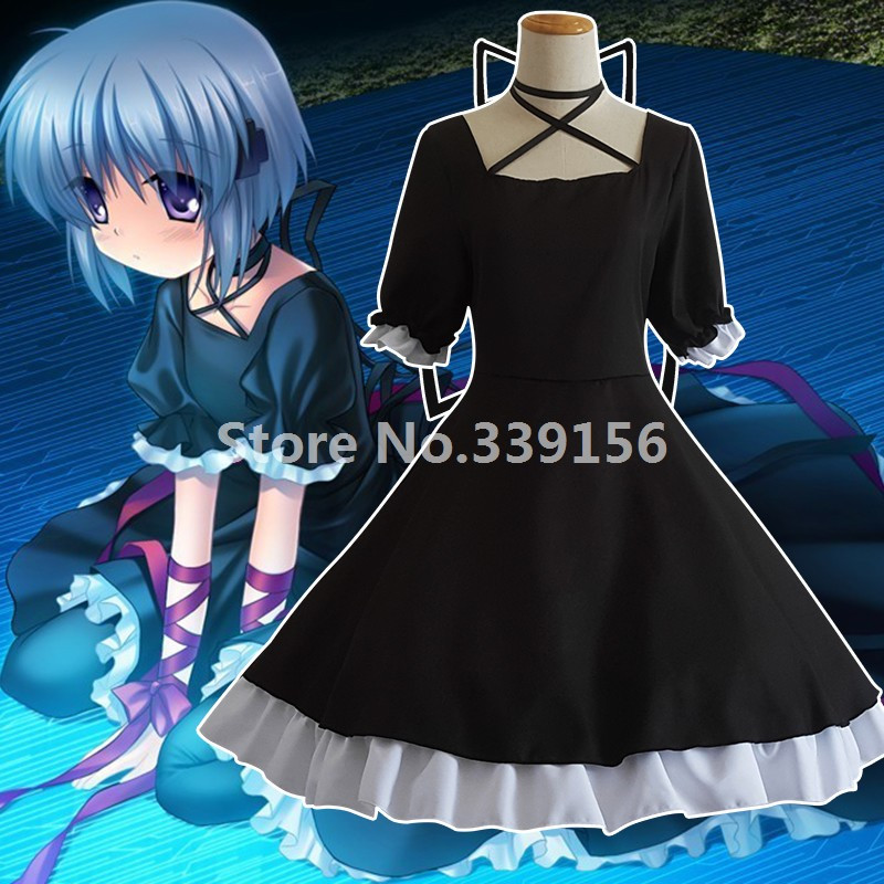 Rewrite Cosplay Gothic Lolita Mermaid Black Dress For Women