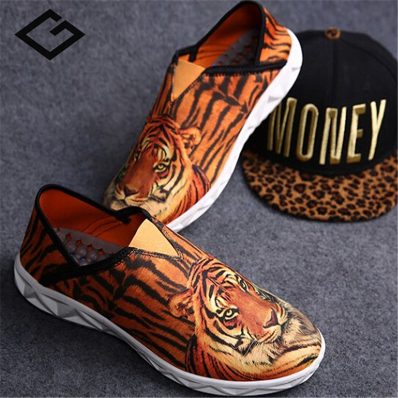 2015 3D Animal Canvas Shoes Fashion Sneakers 2015 New Designer Brand Men Women Sport Shoes Print