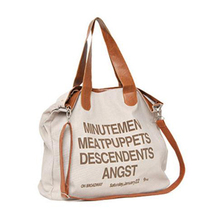 New arrive! 2014 European style bag Canvas Single shoulder bag English letters pattern Female bag Retro handbag free shipping