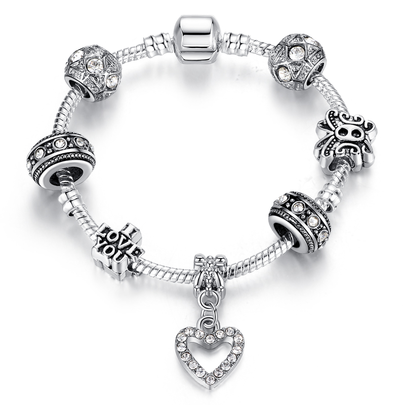 Aliexpress Luxury 925 Silver Charm bracelet for Women Fashion DIY Beads Jewelry Fit Original Pandora Bracelets Pulseira PS3151(China (Mainland))