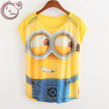 new 2016 Summer Style Women Cartoon Minions Harajuku Series T Shirts Short Sleeve Casual Tee Printed Tops Cotton T-Shirts Women