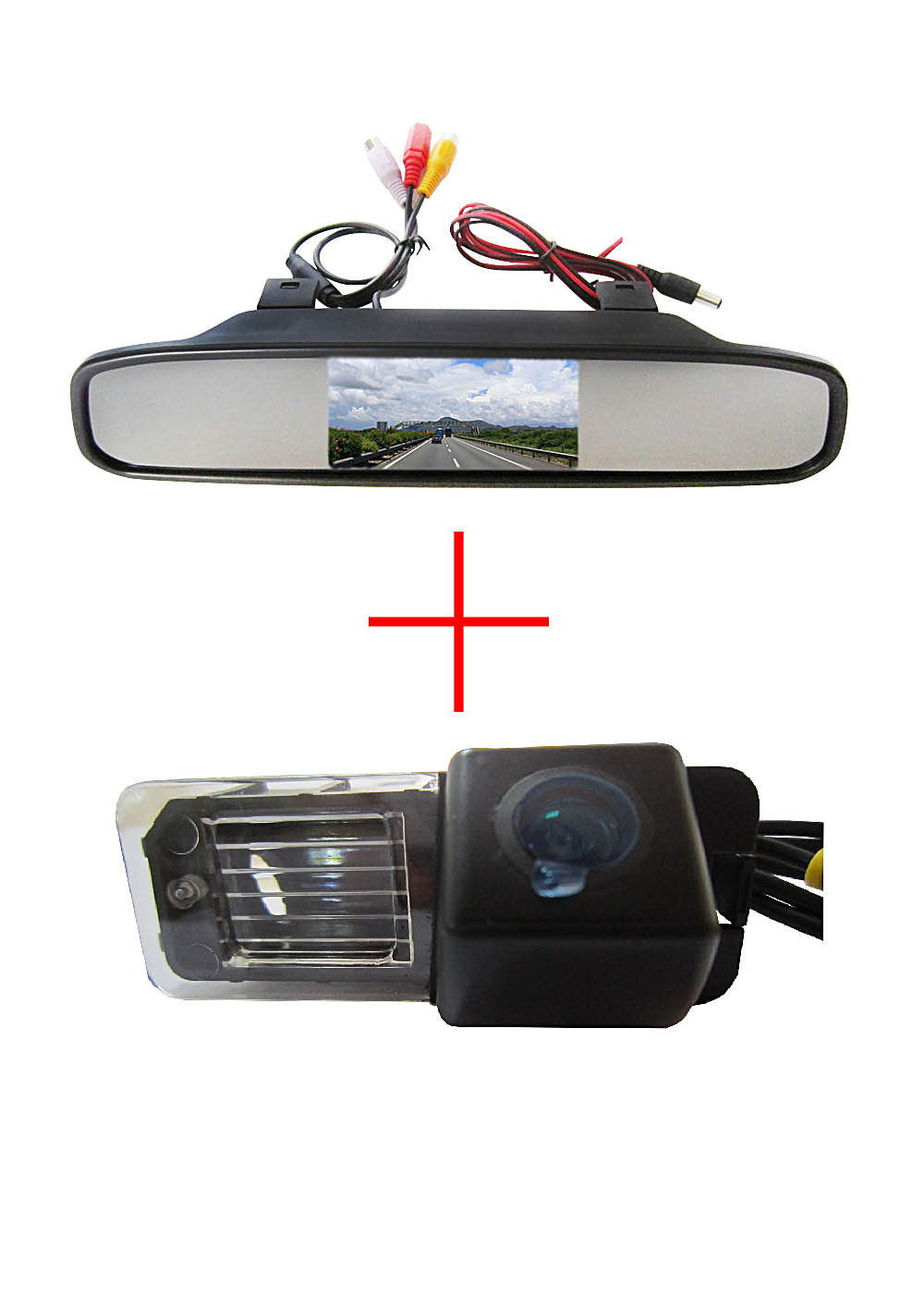 parking ccd Color Car RearView Camera for VW Volkswagen Polo V (6R)/ Golf 6 VI/ Passat CC,with 4.3 Inch Rear view Mirror Monitor