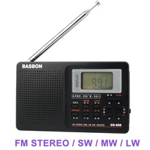 Newest Portable Full Band FM stereo / MW /SW DSP Radio TV sound World Band Receiver with Timing Alarm Clock Y4298A