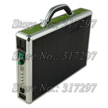Free Shipping 10W Portable Solar Power Generator Ultra Thin Briefcase Design LED Lighting Music AC Charger
