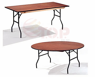 Small Wooden Table Plywood Trestle Table