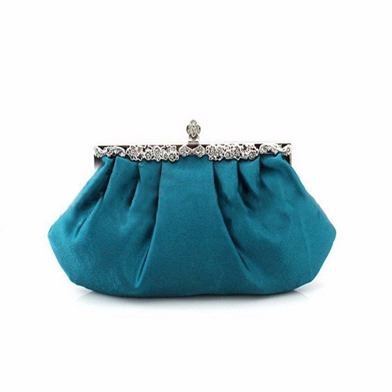 Cocktail Party for Women Evening Bag Diamond pleated Silk Hand Bag Fashion Single Shoulder Bag