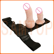 Double Dildo Double Ended Strapon Adult Sex toy For Women Ultra Elastic Harness Strap On Dildo Lesbian Couples Dick Sex Product
