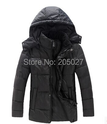 2015 High Quality Plus Size 3XL Brand New Long Winter Jackets Men Detachable Hoody Cotton Winter