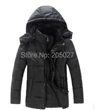 2014 High Quality Plus Size 3XL Brand New Long Winter Jackets Men Detachable Hoody Cotton Winter Coats Men Down Jackets Freeship