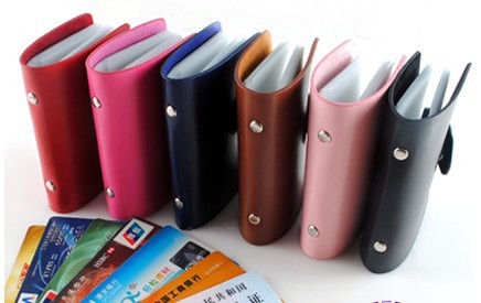 Free Shipping 2013 Newest Genuine Leather Wallet Credit Card Bank Card Holder Card Wallet Card Package Factory Directly