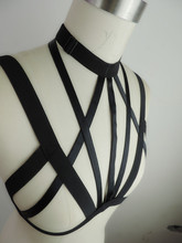 Malevolence Harness Crop Top sexy bondage inspired lingerie goth18.90
