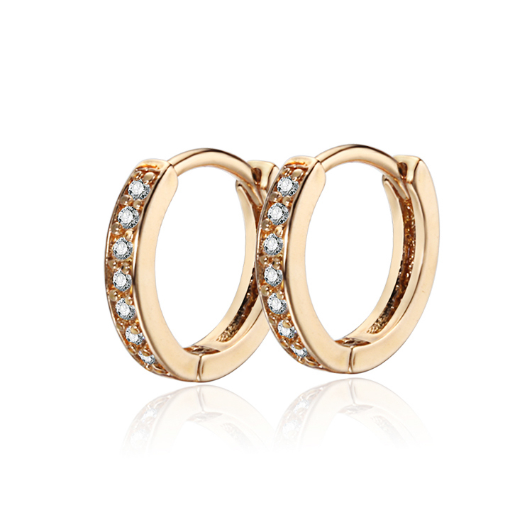 2020 Shopping Festival 2014 New 18K Gold Plated Classic Baby CC Hoop Earrings,Zirconia Earring