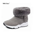 Willa s Dance Women Boots 2016 Fashion Slip on Pointed Toe Plush Snow Boots Woman High