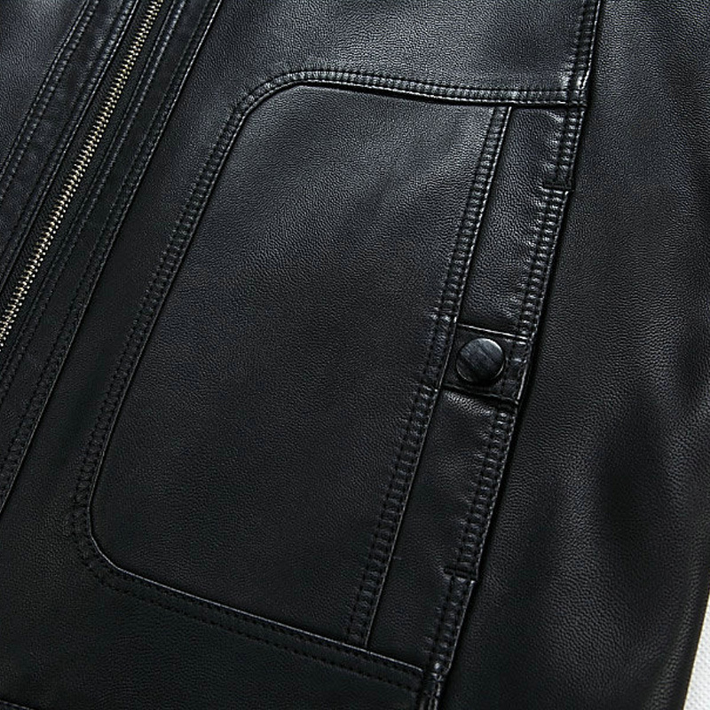 Men Leather Jacket Rushed Zipper 2015 Spring New Explosion Models Sheep Skin Leather Coat Men s