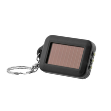 2015 Mini Portable Solar Power 3LED Light Keychain Torch Flash Flashlight Key Ring Gift Rechargeable Free shipping