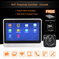 7 TFT 1024 600 2M Wifi Door Viewer Wireless Peephole Door Camera Video Intercom support Mobile