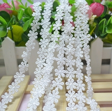 10 m /pack white pink water soluble lace fabric, embroidery lace necklace hair accessories lace trim 1.5 cm wide RS391