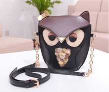 Owl Women Leather Handbag Cartoon Bag Fox Shoulder Bags Women Messenger Bag 100PCS lot