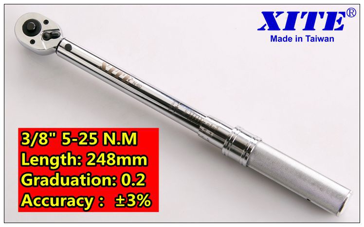 Precision torque wrench 3/8 5-25n.m