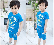 2015 New children clothing set stars boys clothing sets summer Boys baby sets t shirt short