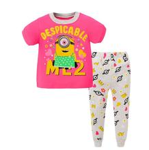 Minnie Mouse Kids Pajamas Short Sleeved Summer Minion Boys Girls Pyjama Spiderman Children Pajamas Sets Baby Sleeping Wear