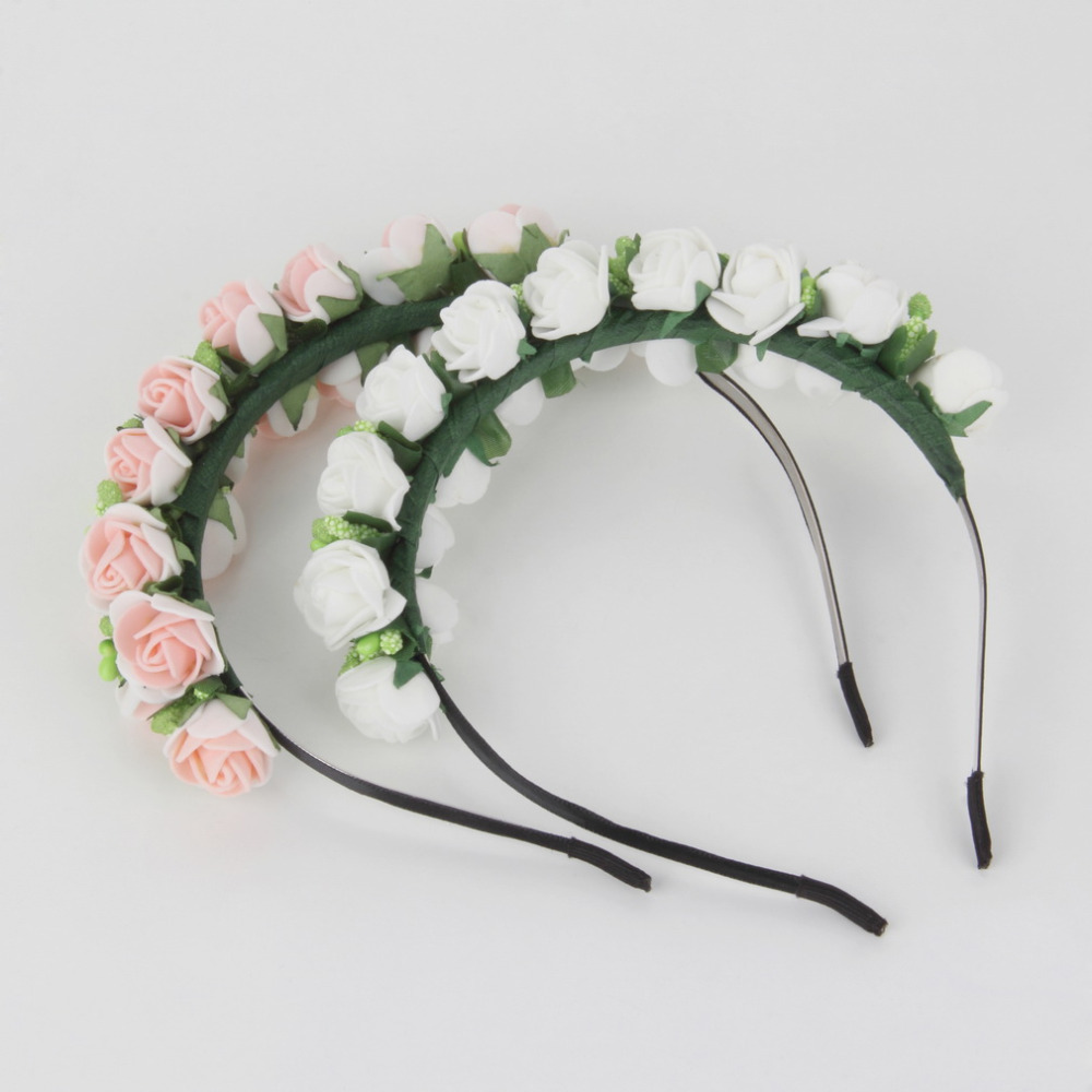 1PC Wedding Prom Hair Accessories Flower Garland Floral Bridal flower headband Hairband
