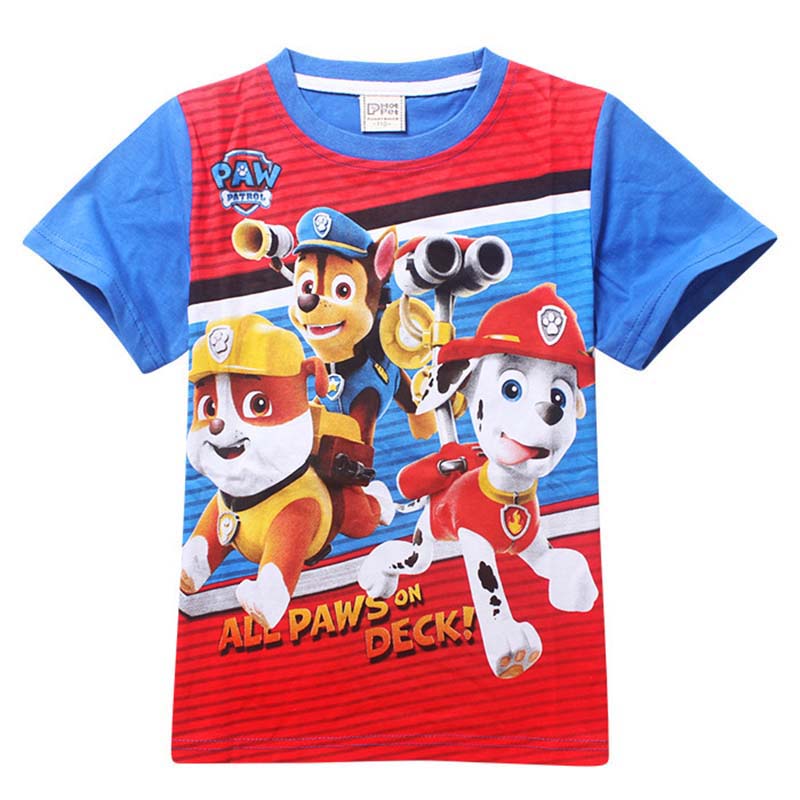 Children's T-shirts Dog Patrol Clothes For Boys Cartoon Casual Kids Girls Tops Fashion Clothing Costume pull minion spongebob