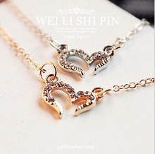 Free Shipping 10 mix order New Fashion Vintage Misha Barton Love Heart Necklace Women Chain N0917