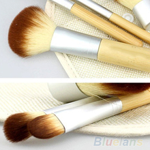 5pcs set Hot Selling New BAMBOO Makeup Brush Set Make Up Brushes Tools 09GE