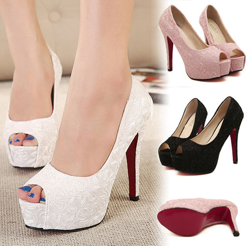 Aliexpress.com : Buy 2015 New Sweet White Wedding Shoes Red Bottom ...