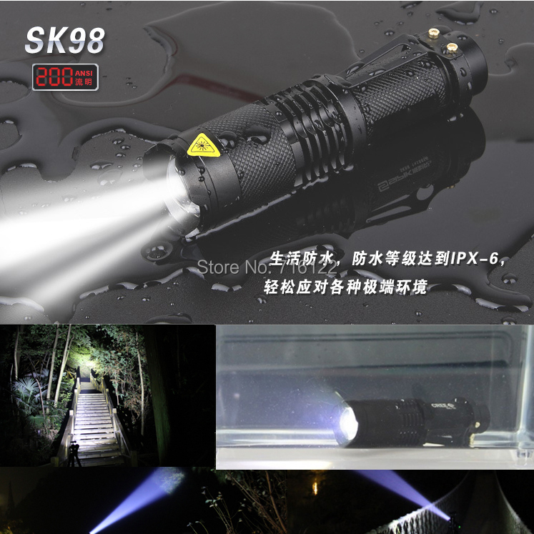 New 2015 practical 2000 Lumens High Power Torch Zoomable LED Flashlight Torch light camp 5 mode