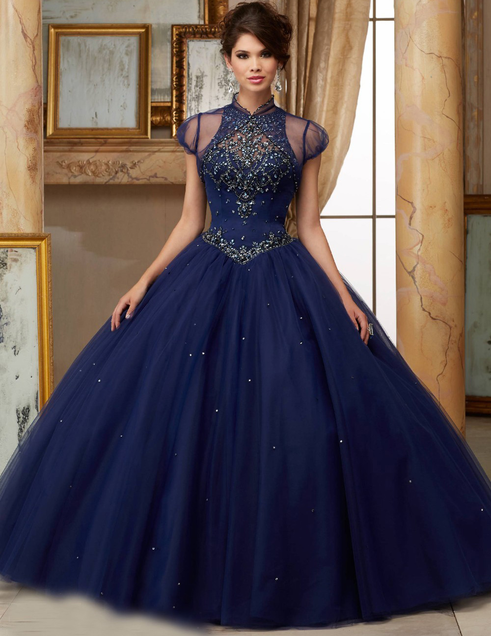 High Quality Navy Blue Ball Gown Promotion-Shop for High Quality ...