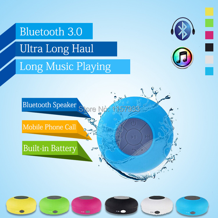 Hot sale mini portable speakers Waterproof Wireless Bluetooth Speaker Shower Car Handsfree Receive Call Music Suction Phone Mic