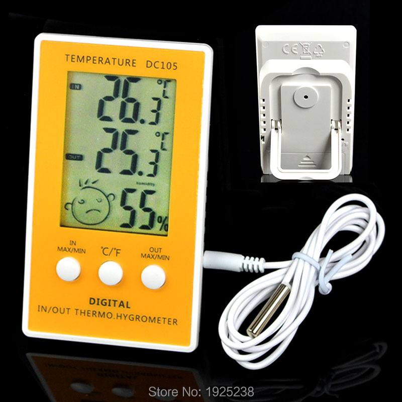 Hygrometer Temperature Humidity Meter Electronic 2016 New LCD Digital Thermometer w/ Wired External Sensor Thermostat Tester